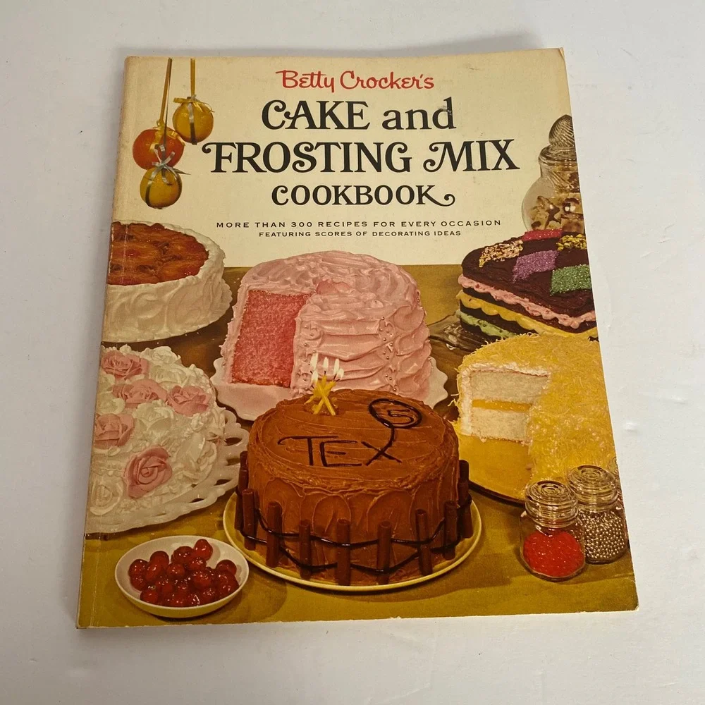 Betty Crocker Cake and Frosting Mix Cookbook 1966 First Edition Vintage